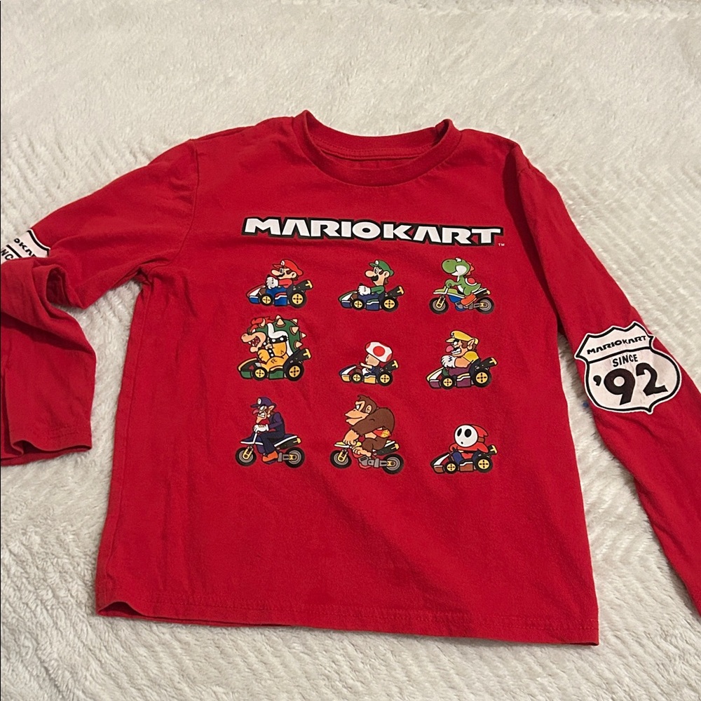 Kids Red Long Sleeve Tee